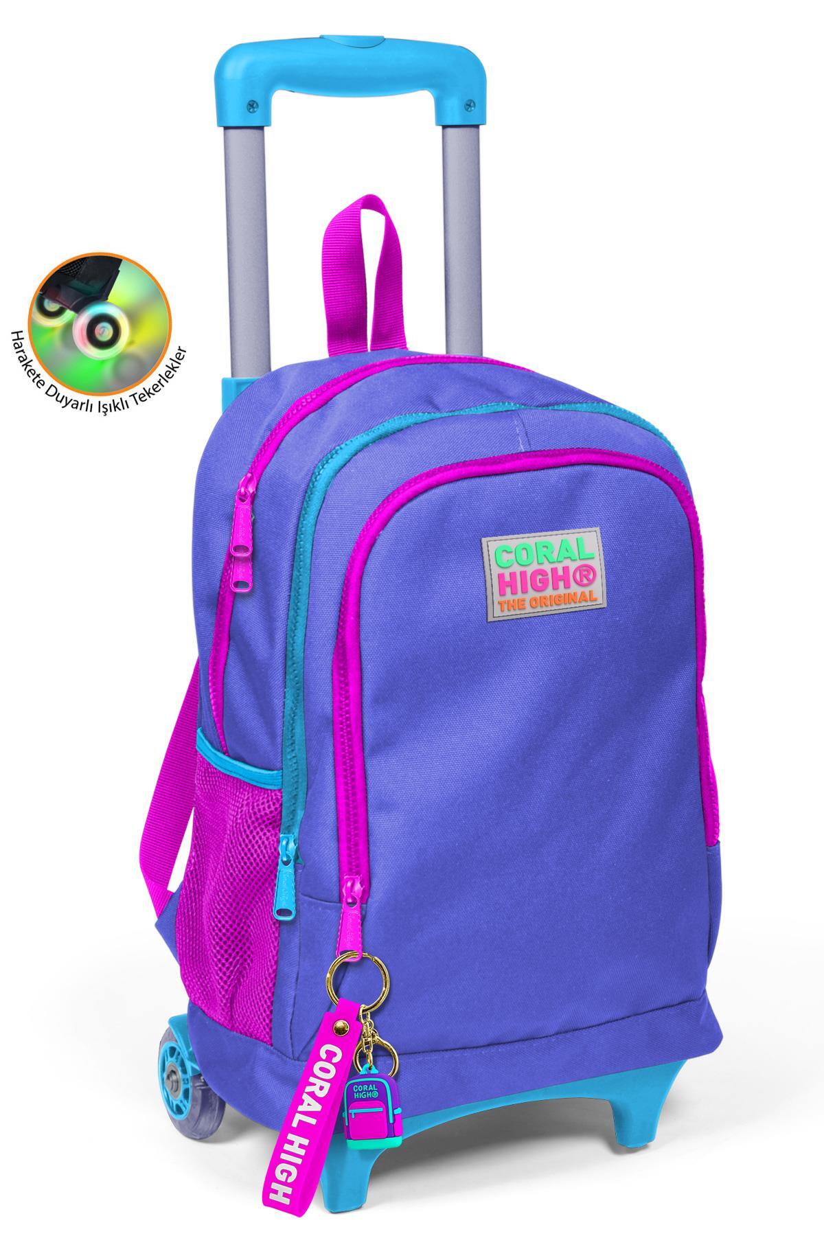 Coral High Kids Lavanta Üç Bölmeli Çekçekli Okul Sırt Çantası 23903