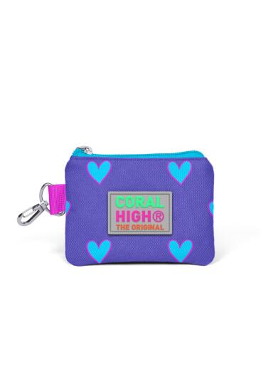Coral High Kids Lavanta Pembe Kalp Desenli Bozuk Para Çantası 21806 