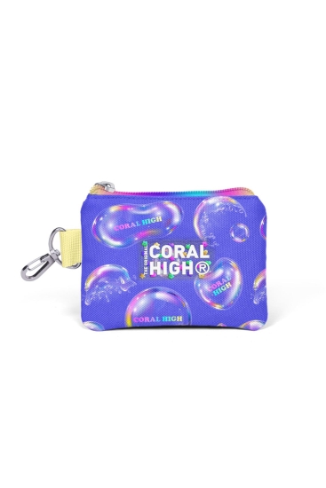 Coral High Kids Lavanta Pembe Baloncuk Desenli Bozuk Para Çantası 21915 
