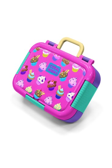 Coral High Kids Lavanta Pembe Cupcake Desenli Paslanmaz Çelik Beslenme Kabı 39307 - 1