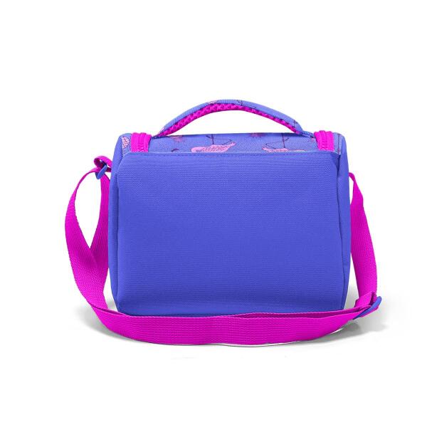 Coral High Kids Lavanta Pembe Flamingo Desenli Çekçekli 3'lü Çanta Seti SET0123132 - 5