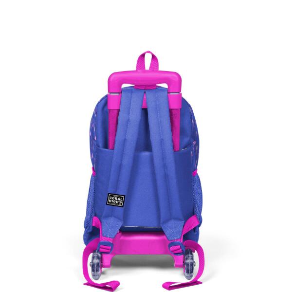Coral High Kids Lavanta Pembe Flamingo Desenli Çekçekli 3'lü Çanta Seti SET0123132 - 4
