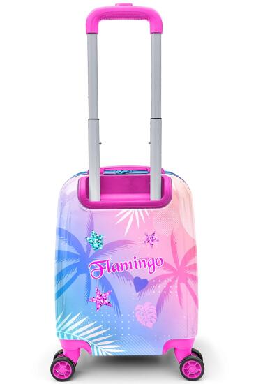 Coral High Kids Lavanta Pembe Flamingo Desenli Çocuk Valizi 16708 - 3