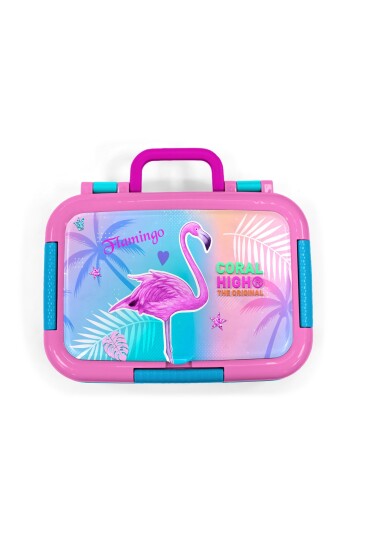 Coral High Kids Lavanta Pembe Flamingo Desenli Paslanmaz Çelik Beslenme Kabı 39227 - 5