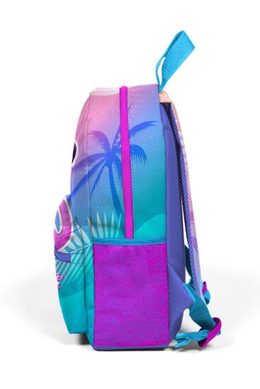 Minik Yuva Sırt Çantası Lavanta Pembe Flamingo Desenli İki Bölmeli 23505 - 6