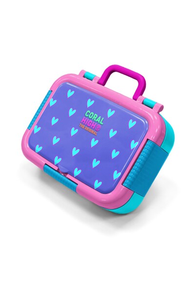 Coral High Kids Lavanta Pembe Kalp Desenli Paslanmaz Çelik Beslenme Kabı 39228 - 1