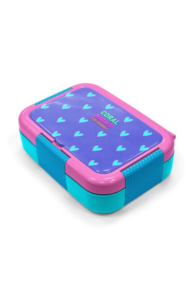 Coral High Kids Lavanta Pembe Kalp Desenli Paslanmaz Çelik Beslenme Kabı 39228 - 2