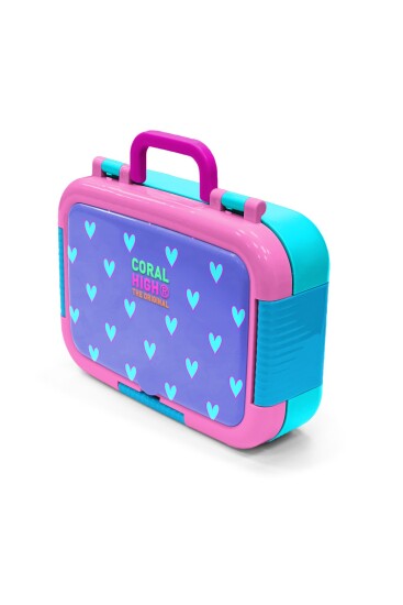 Coral High Kids Lavanta Pembe Kalp Desenli Paslanmaz Çelik Beslenme Kabı 39228 - 4
