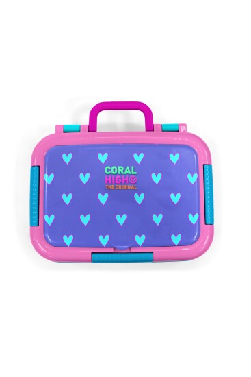 Coral High Kids Lavanta Pembe Kalp Desenli Paslanmaz Çelik Beslenme Kabı 39228 - 5