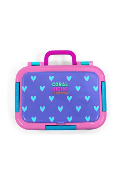 Coral High Kids Lavanta Pembe Kalp Desenli Paslanmaz Çelik Beslenme Kabı 39228 - 5
