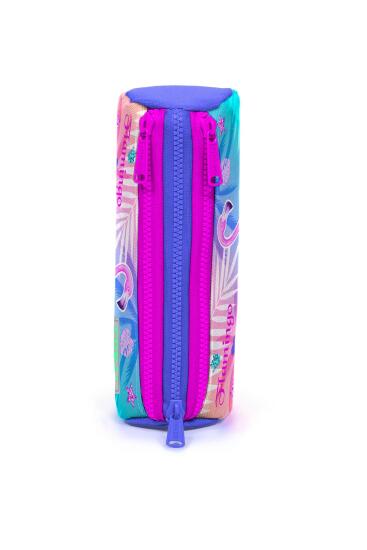 Coral High Kids Lavanta Pembe Flamingo Desenli Üç Bölmeli Kalem Çantası 22005 - 2