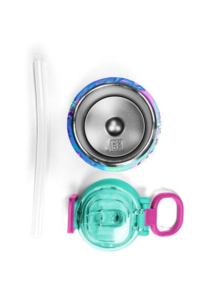 Coral High Kids Lavanta Su Yeşili Grafiti Desenli Pipetli ve Direkt İçim Çelik Termos 500 ml 31971 - 7