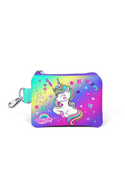 Coral High Kids Lavanta Su Yeşili Unicorn Desenli Bozuk Para Çantası 21829 - 1
