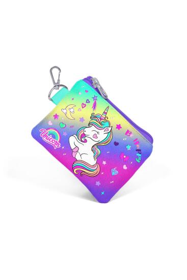 Coral High Kids Lavanta Su Yeşili Unicorn Desenli Bozuk Para Çantası 21829 - 3