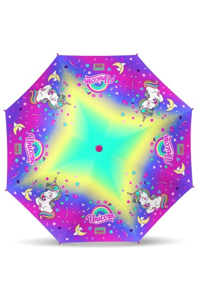 Coral High Kids Lavanta Su Yeşili Unicorn Desenli Çocuk Şemsiyesi 12662 - 2