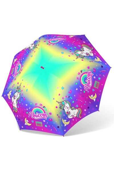 Coral High Kids Lavanta Su Yeşili Unicorn Desenli Çocuk Şemsiyesi 12662 - 3