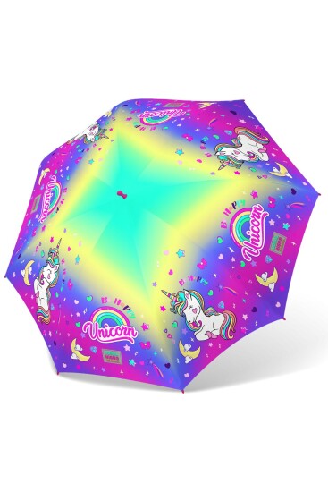 Coral High Kids Lavanta Su Yeşili Unicorn Desenli Çocuk Şemsiyesi 12662 - 3