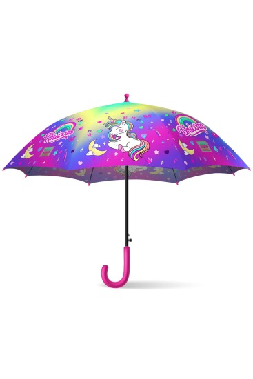 Coral High Kids Lavanta Su Yeşili Unicorn Desenli Çocuk Şemsiyesi 12662 - 5