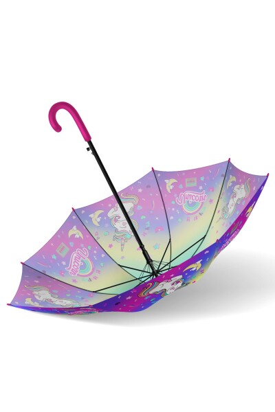 Coral High Kids Lavanta Su Yeşili Unicorn Desenli Çocuk Şemsiyesi 12662 - 7