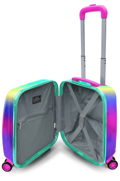 Coral High Kids Lavanta Su Yeşili Unicorn Desenli Çocuk Valizi 16701 - 5