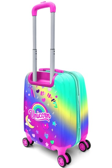 Coral High Kids Lavanta Su Yeşili Unicorn Desenli Çocuk Valizi 16701 - 7