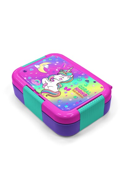 Coral High Kids Lavanta Su Yeşili Unicorn Desenli Paslanmaz Çelik Beslenme Kabı 39243 - 2