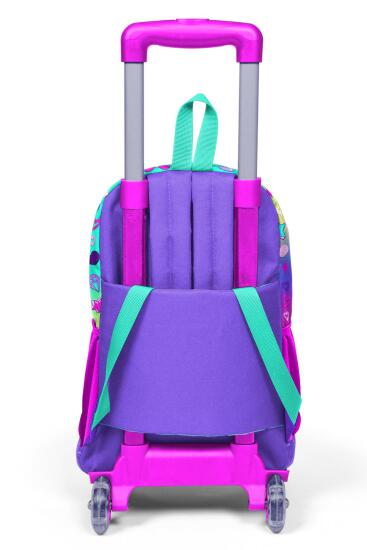 Coral High Kids Lavanta Su Yeşili Unicorn Desenli Üç Bölmeli Çekçekli Okul Sırt Çantası 23929 - 3