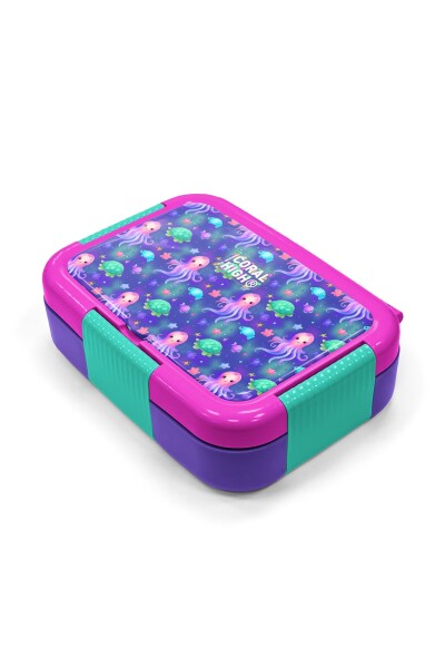 Coral High Kids Lavanta Turkuaz Deniz Temalı Desenli Paslanmaz Çelik Beslenme Kabı 39300 - 2