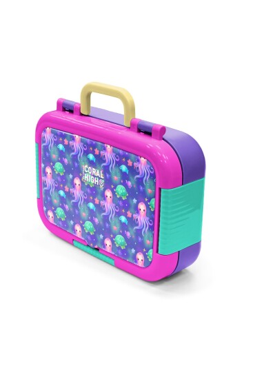 Coral High Kids Lavanta Turkuaz Deniz Temalı Desenli Paslanmaz Çelik Beslenme Kabı 39300 - 4