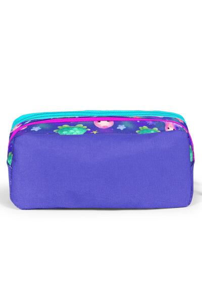 Coral High Kids Lavanta Turkuaz Deniz Temalı İki Bölmeli Kalem Çantası 12096 - 3