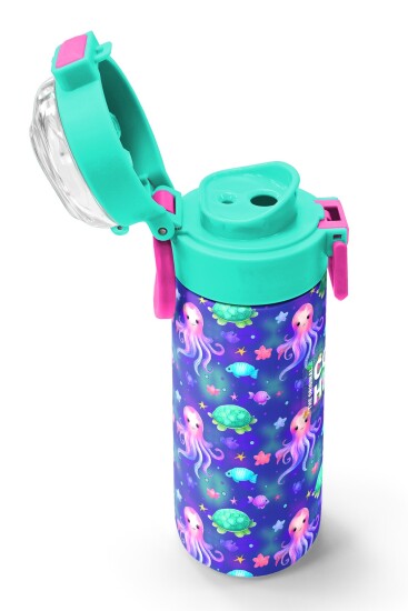 Coral High Kids Lavanta Turkuaz Deniz Temalı Pipetli ve Direkt İçim Çelik Termos 500 ml 31860 - 6