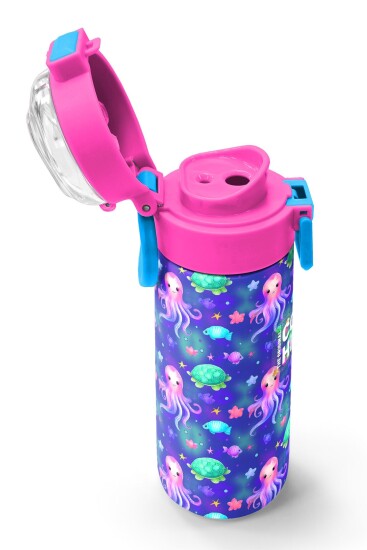Coral High Kids Lavanta Turkuaz Deniz Temalı Pipetli ve Direkt İçim Çelik Termos 500 ml 31860 - 6