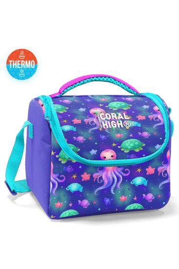 Coral High Kids Lavanta Turkuaz Deniz Temalı Thermo Beslenme Çantası 12783 - 1