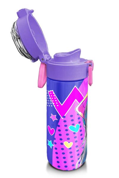Coral High Kids Lavanta Turkuaz Kulaklı Kız Desenli Pipetli ve Direkt İçim Çelik Termos 500 ml 31835 - 6