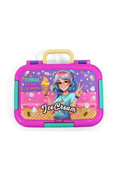 Coral High Kids Lila Turkuaz Dondurma ve Anime Desenli Paslanmaz Çelik Beslenme Kabı 39281 - 5