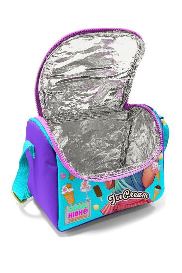 Coral High Kids Lila Turkuaz Dondurma ve Anime Desenli Thermo Beslenme Çantası 11789 - 4