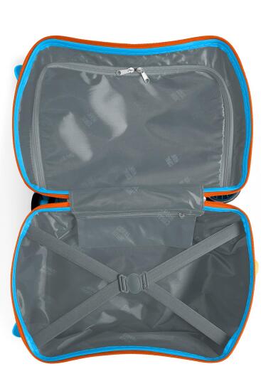 Coral High Kids Mavi Dinozor Desenli Otur-Çek Çocuk Valizi 16362 - 6