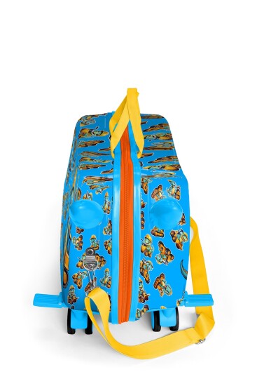 Coral High Kids Mavi Dinozor Desenli Otur-Çek Çocuk Valizi 16362 - 4