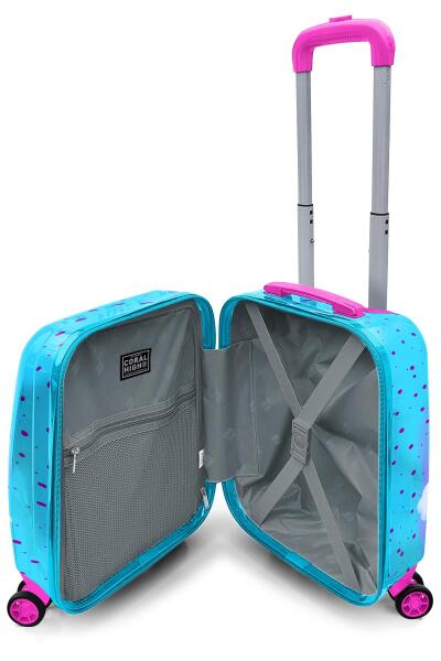 Coral High Kids Mavi Pembe Tavşan Desenli Çocuk Valizi 16706 - 4