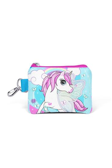 Coral High Kids Mavi Neon Pembe Unicorn Desenli Bozuk Para Çantası 21811 