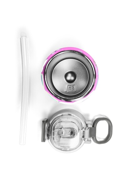 Coral High Kids Mavi Neon Pembe Unicorn Desenli Pipetli ve Direkt İçim Çelik Termos 500 ml 31925 - 7