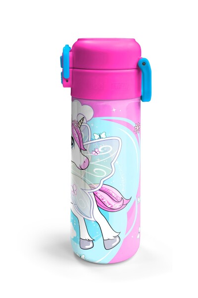 Coral High Kids Mavi Neon Pembe Unicorn Desenli Pipetli ve Direkt İçim Çelik Termos 500 ml 31925 - 6