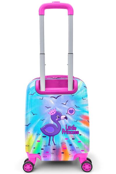 Coral High Kids Mavi Pembe Flamingo Desenli Çocuk Valizi 16702 - 3