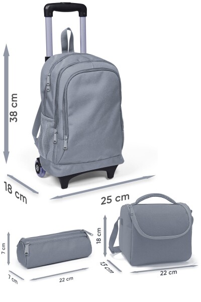 Coral High Kids Mavi Su Yeşili Denizatı Desenli 3’lü Okul Çanta Seti SET0123972 - 2
