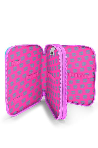 Coral High Kids Mavi Su Yeşili Denizatı Desenli Çift Katlı Kalem Çanta 11144 - 4