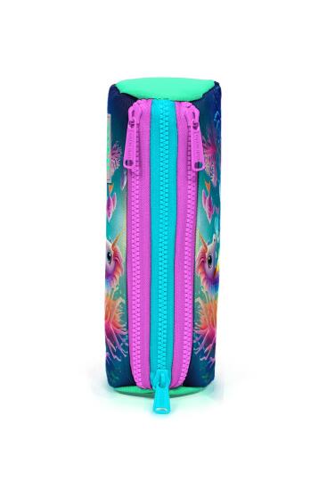 Coral High Kids Mavi Su Yeşili Denizatı Desenli Üç Bölmeli Kalem Çantası 22088 - 2