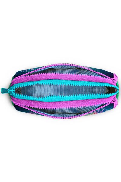 Coral High Kids Mavi Su Yeşili Denizatı Desenli Üç Bölmeli Kalem Çantası 22088 - 4