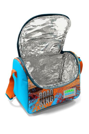 Coral High Kids Mavi Turuncu High Wheels Truck Desenli Thermo Beslenme Çantası 11794 - 5