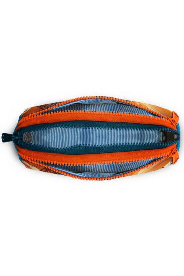 Coral High Kids Mavi Turuncu High Wheels Truck Desenli Üç Bölmeli Kalem Çantası 22094 - 4