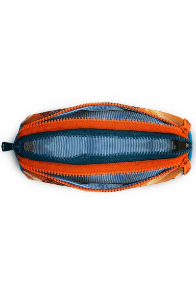 Coral High Kids Mavi Turuncu High Wheels Truck Desenli Üç Bölmeli Kalem Çantası 22094 - 4